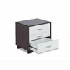 Homeroots HomeRoots 374206 Black & White Metal 3 Drawer Nightstand 374206